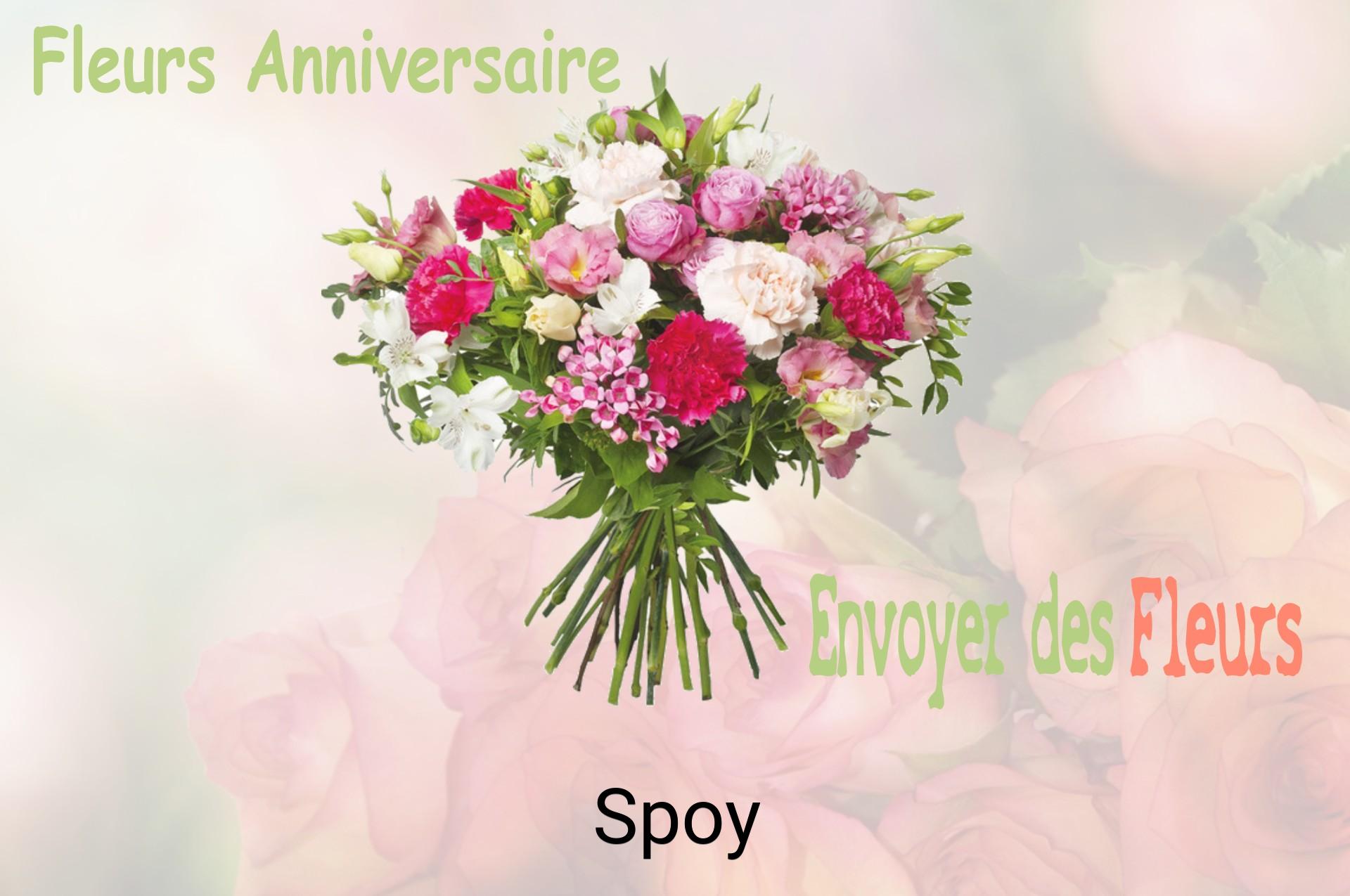 Bouquet de fleurs d’anniversaire livré à Spoy